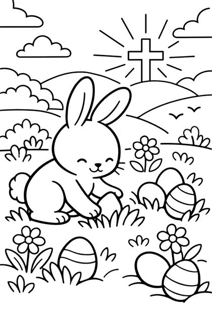 2026 Easter 10 free printable coloring page