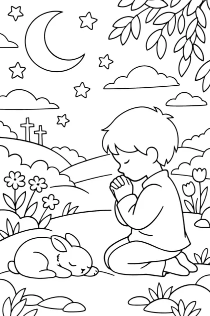 2026 Easter 4 free printable coloring page