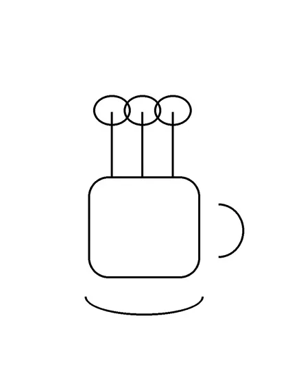 Flower Cup free printable coloring page
