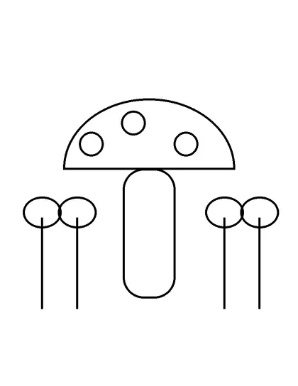 Forest Mushroom free printable coloring page