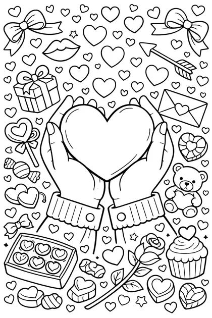 Vday 13 free printable coloring page