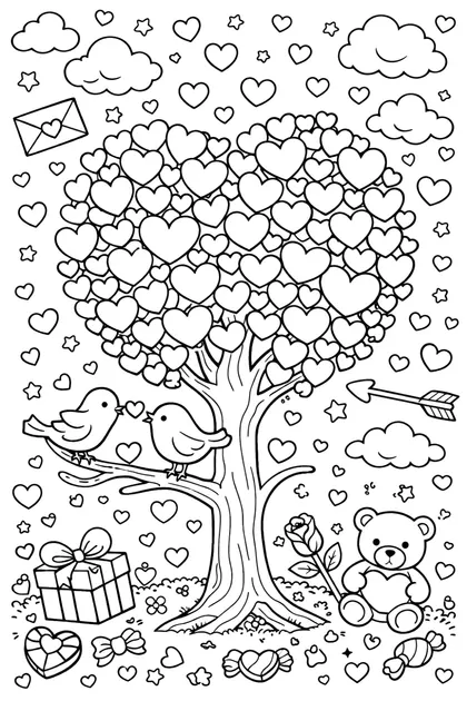 Vday 14 free printable coloring page