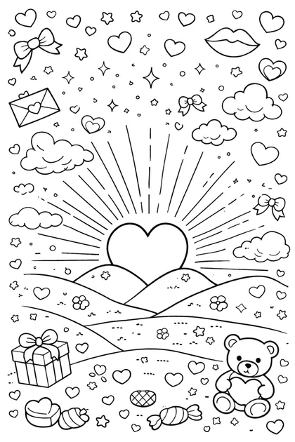 Vday 18 free printable coloring page