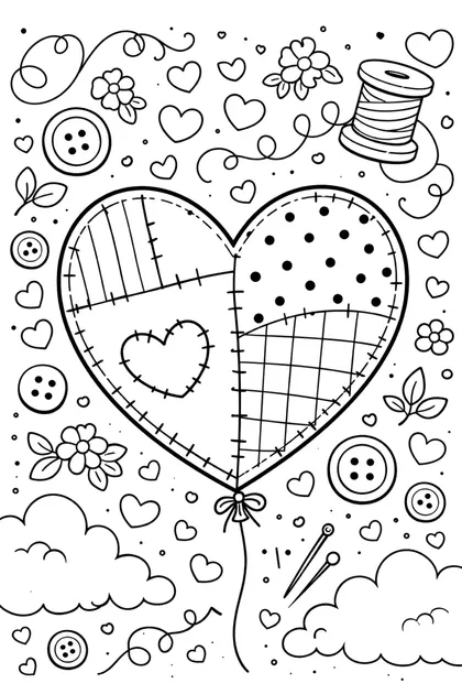 Vday 5 free printable coloring page